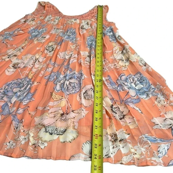 She  & Sky dress,silk,halter,plisse,lace,floral flounce,summer dress,boho,event - Picture 15 of 15